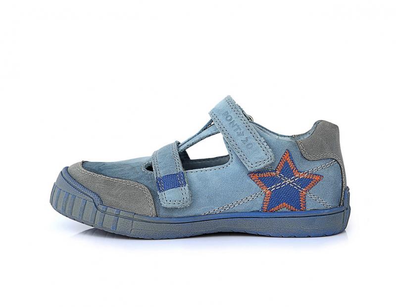 PONTE bledě modré chlapecké supinované dětské boty se suchým zipem 28-33
